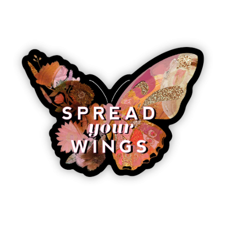 Spread Your Wings Butterfly Sticker - Waterproof Vinyl Decal for Laptops, Cars, Windows & DIY Crafts - Perfect for Home Decor, Scrapbooking & Gifts