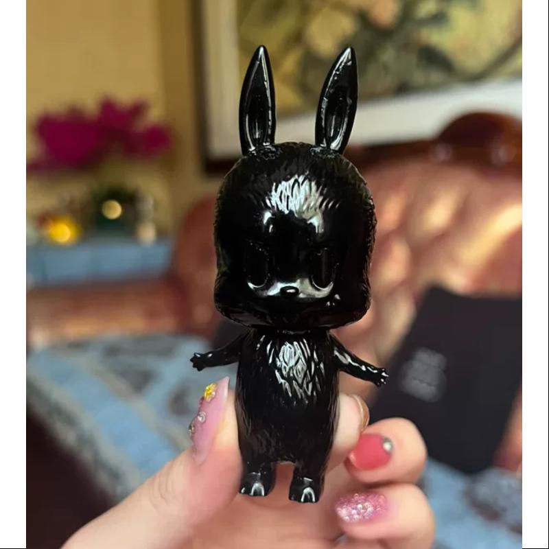 Labubu The Monsters Series 1 Pure Black Collectible Figure - Cute Horror Art Toy for Display, Gift & Anime Fans Collection (Perfect for Shelf Decor, Office Desk & Pop Culture Enthusiasts)