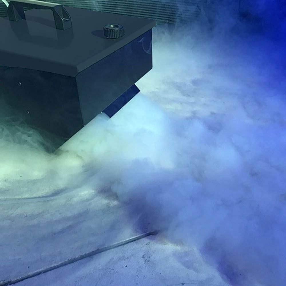 American DJ Black Low-Lying Water Fog Machine with 2 Gallons Fog Juice - Perfect for Halloween Parties, Stage Performances & Special Effects
