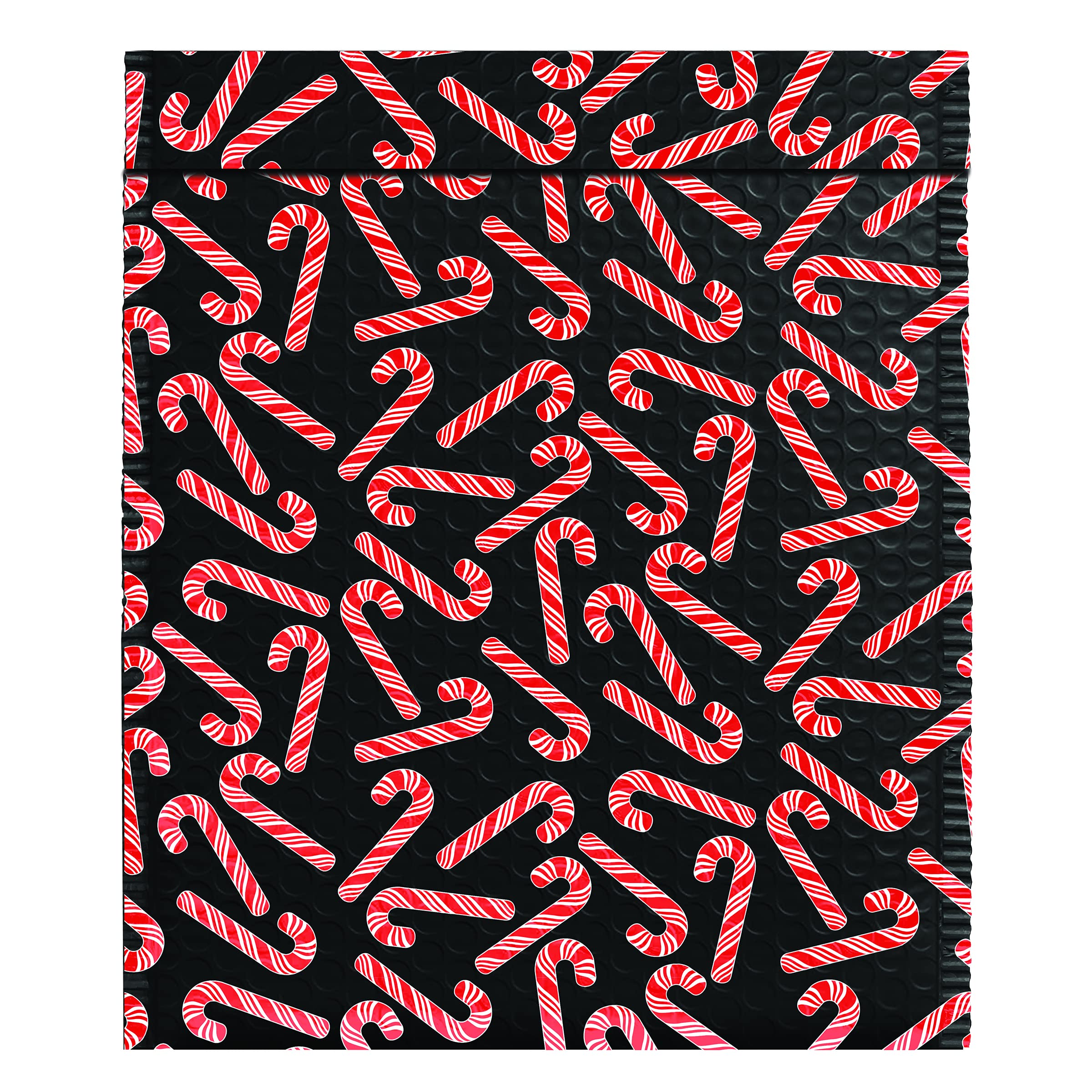 Candy Cane Bubble Mailers 10x13 Inch - 25 Pack for Holiday Shipping & Gifts