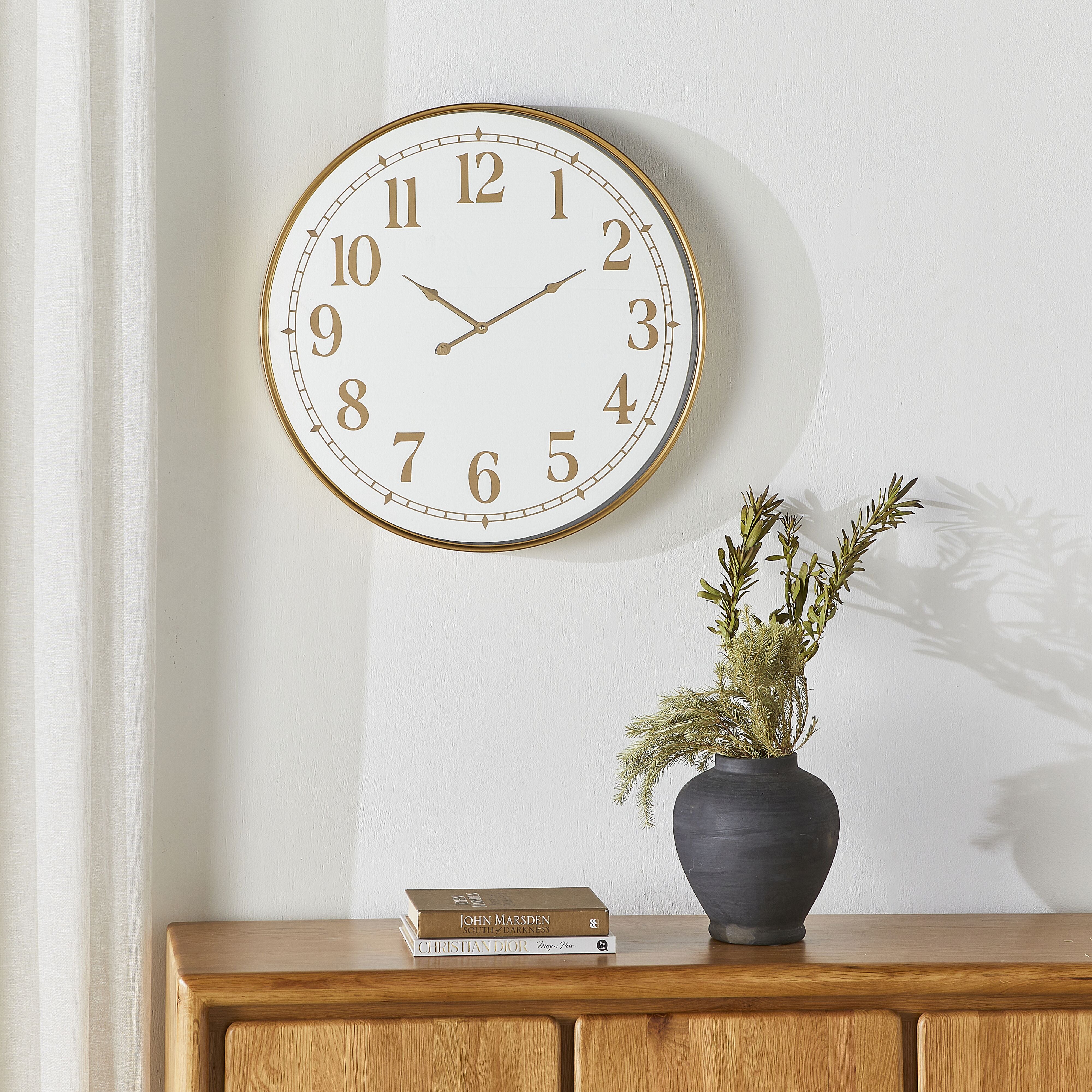 BeyondTime Mirror Clock - 60cm Large Wall Decor with Silent Movement, Perfect for Living Room, Bedroom & Office | Modern Stylish Home Decor