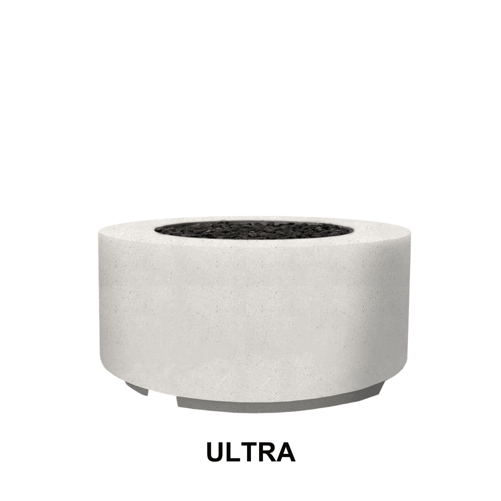 Outdoor Concrete Round Fire Pit Table - Durable & Weather-Resistant for Patio, Garden, Backyard, and Poolside Gatherings