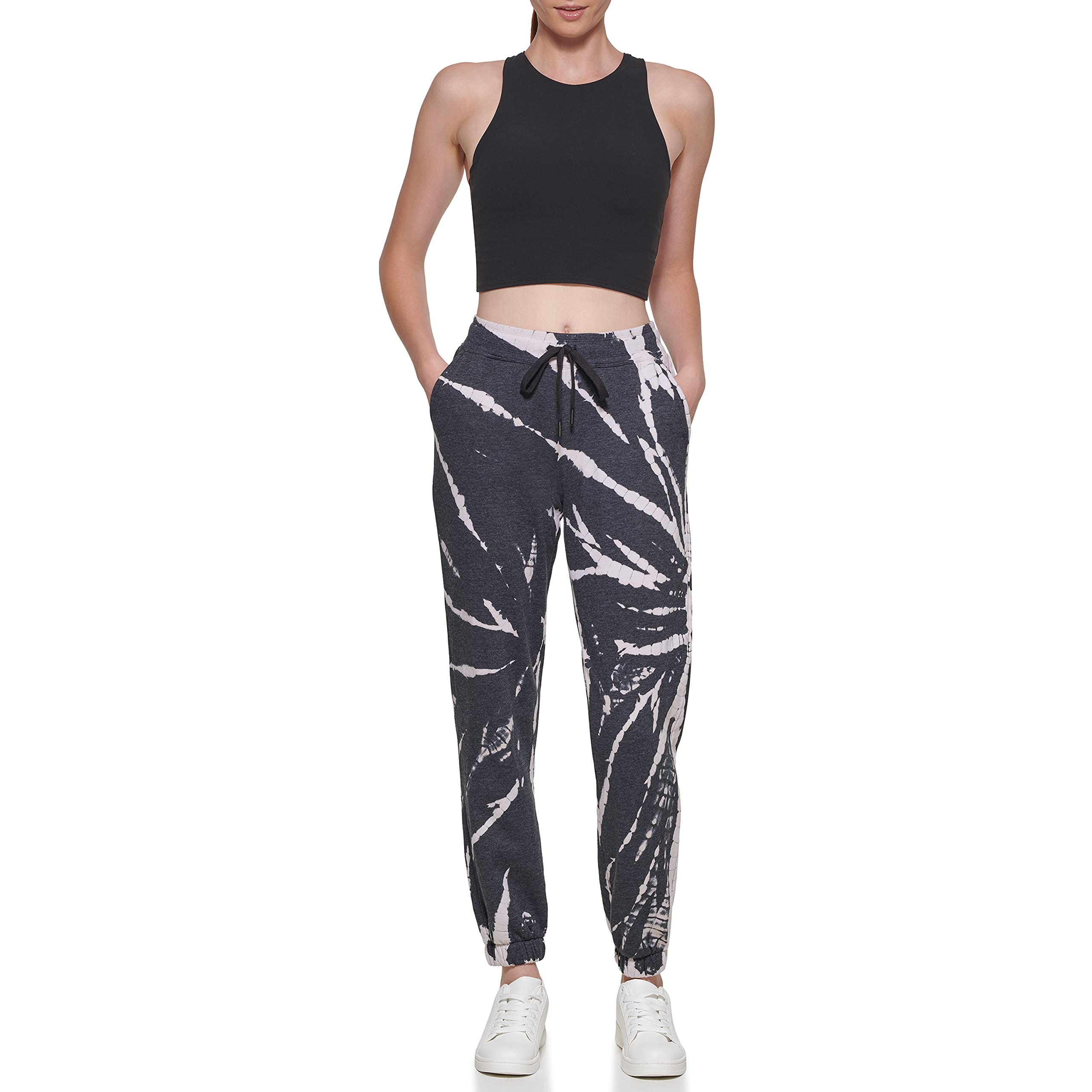 Marc New York Performance Women's Tie Dye Fleece Jogger Sweatpants - Soft Comfortable Lounge Pants for Yoga, Running & Casual Wear