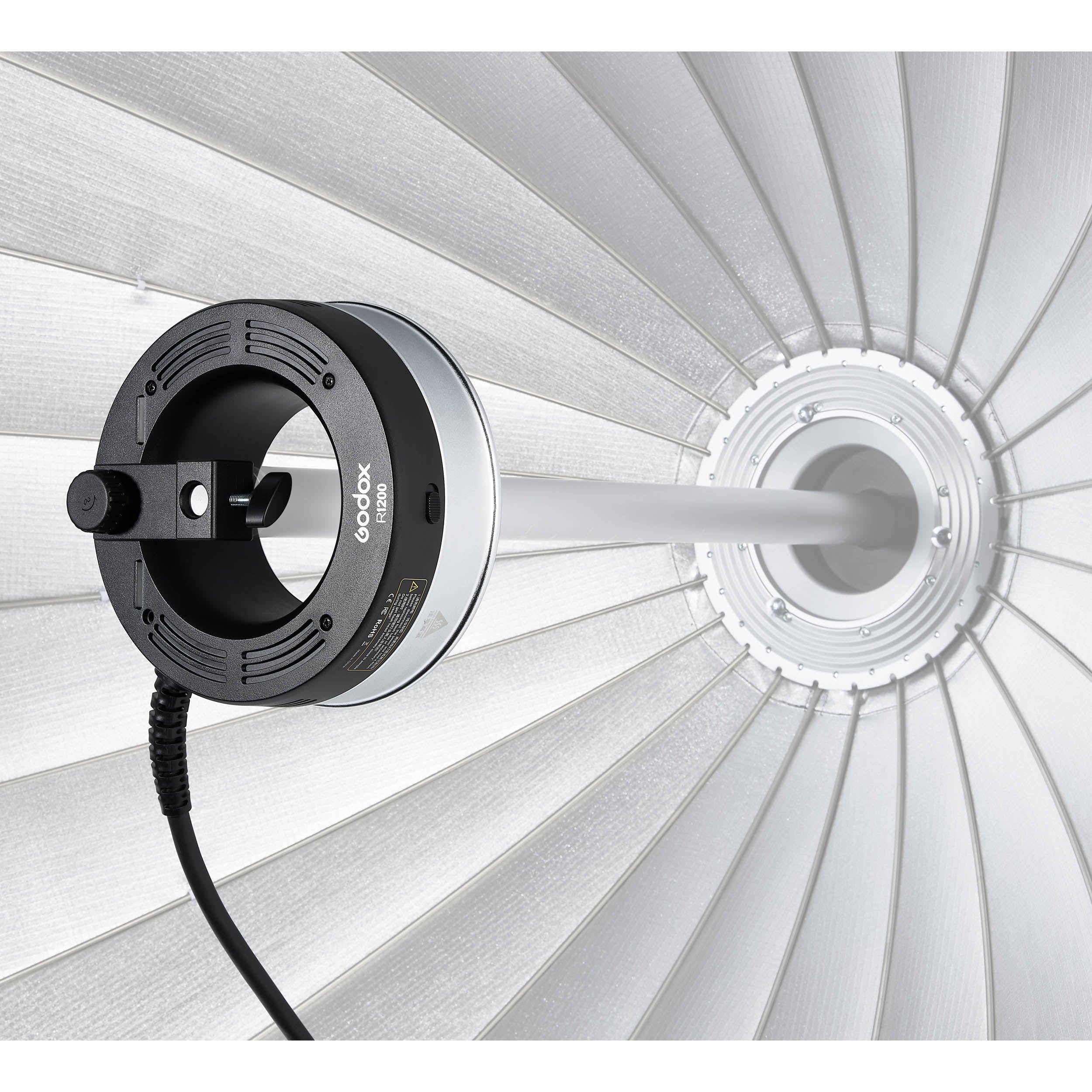 Godox MB-02 R1200 Ring Flash Mounting Bracket for Parabolic Reflectors - Compatible with Godox Studio Lights - Perfect for Portrait, Macro & Product Photography