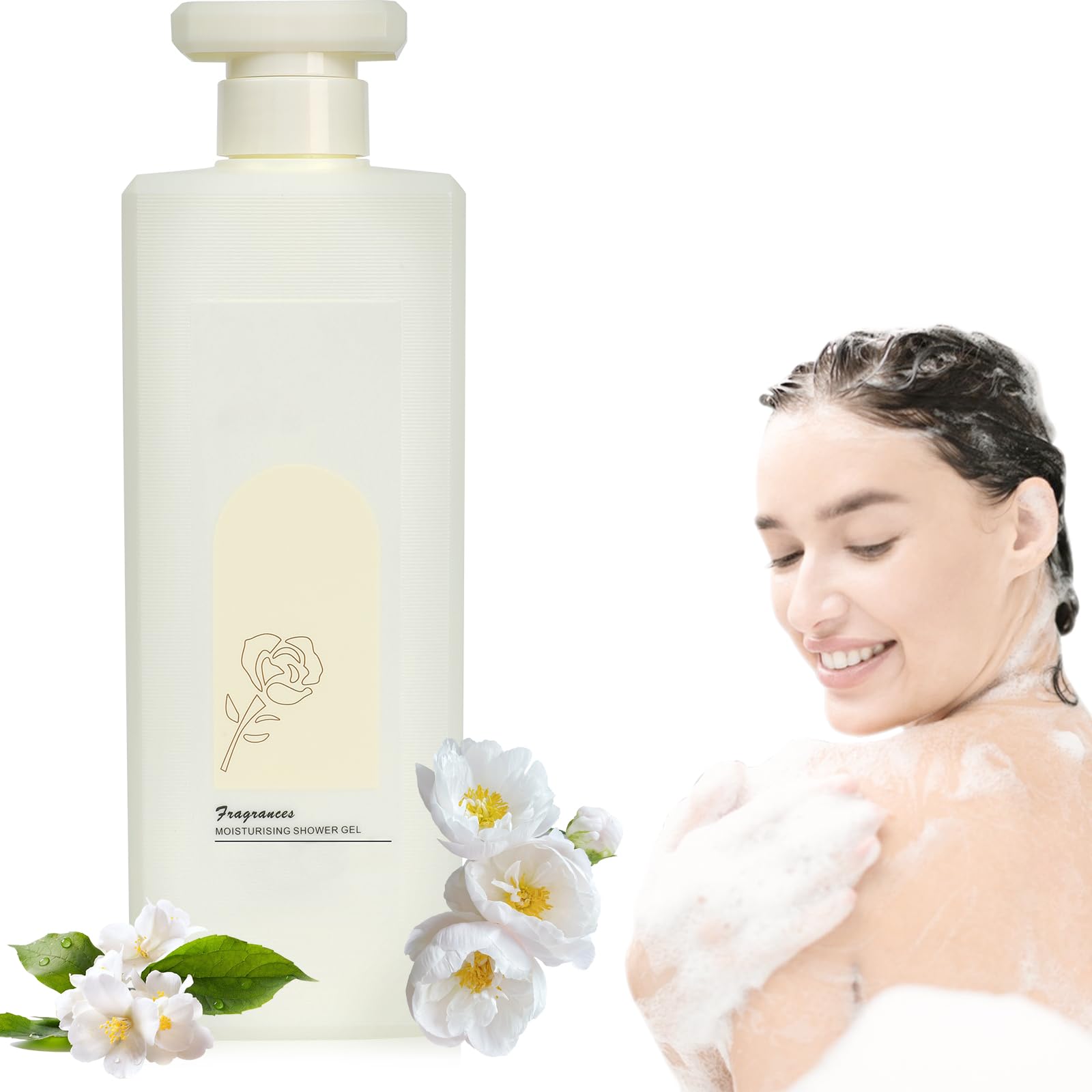 SanyeQueen Perfumed Moisturizing Body Wash & Shower Gel for Women & Men - 800ml Long-Lasting Fragrance Hydrating Bath Essential for Daily Skincare & Relaxation