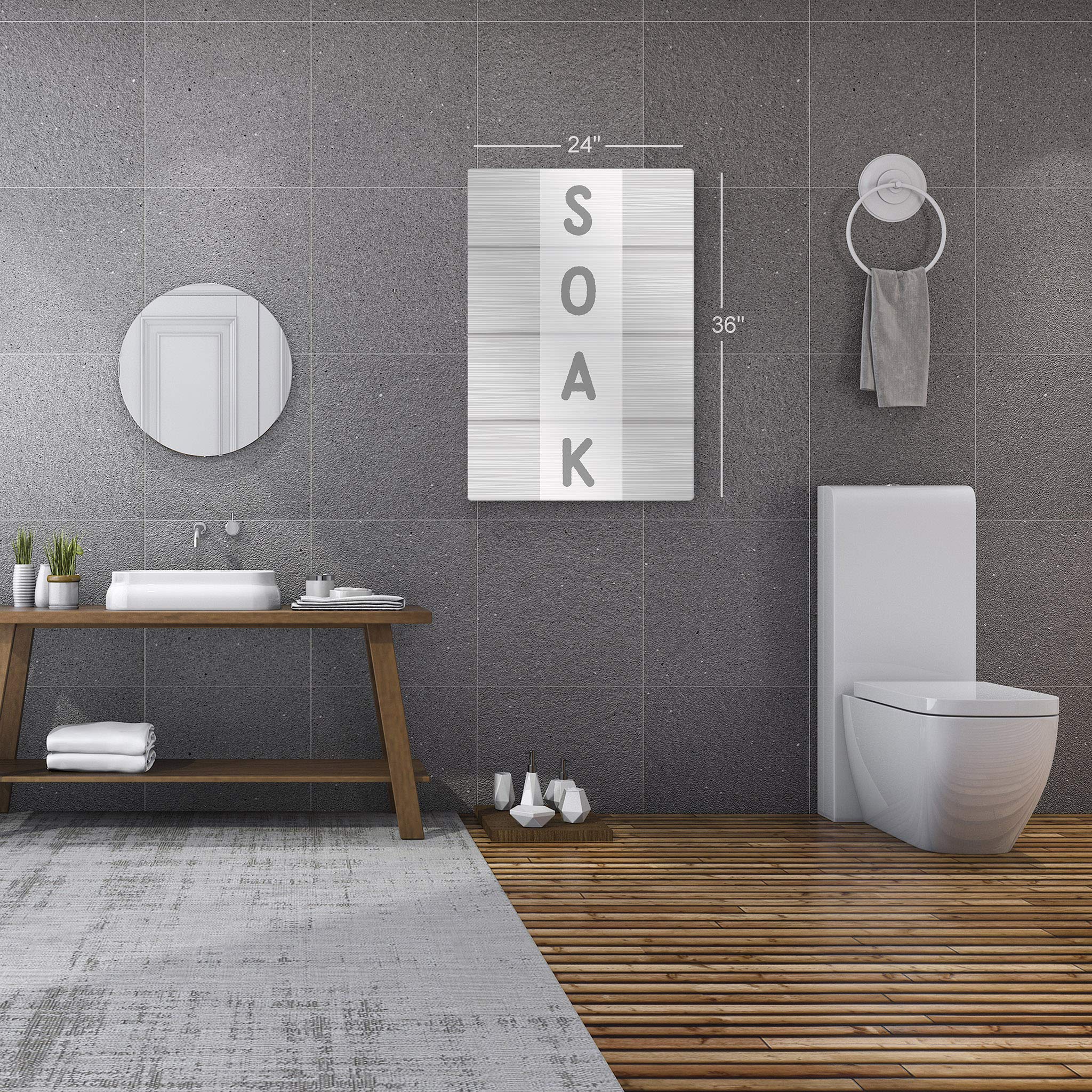 Funny Bathroom Sign - Metal Print Wall Art for Home & Bathroom Decor - Ready to Hang