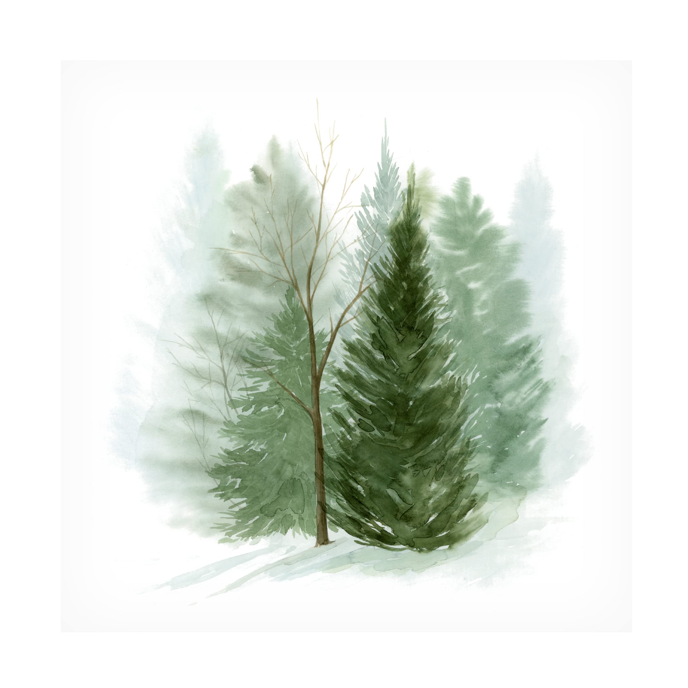 Grace Popp 'Walk in the Woods I' Canvas Wall Art Print - Nature Landscape Painting for Living Room, Bedroom & Office Decor