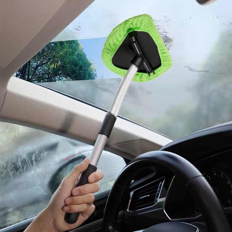 19.5 Inch Extendable Car Windshield Cleaner Brush Tool - Interior Window Cleaning Kit for Cars, Trucks & SUVs - Perfect for Streak-Free Cleaning at Home or On-The-Go