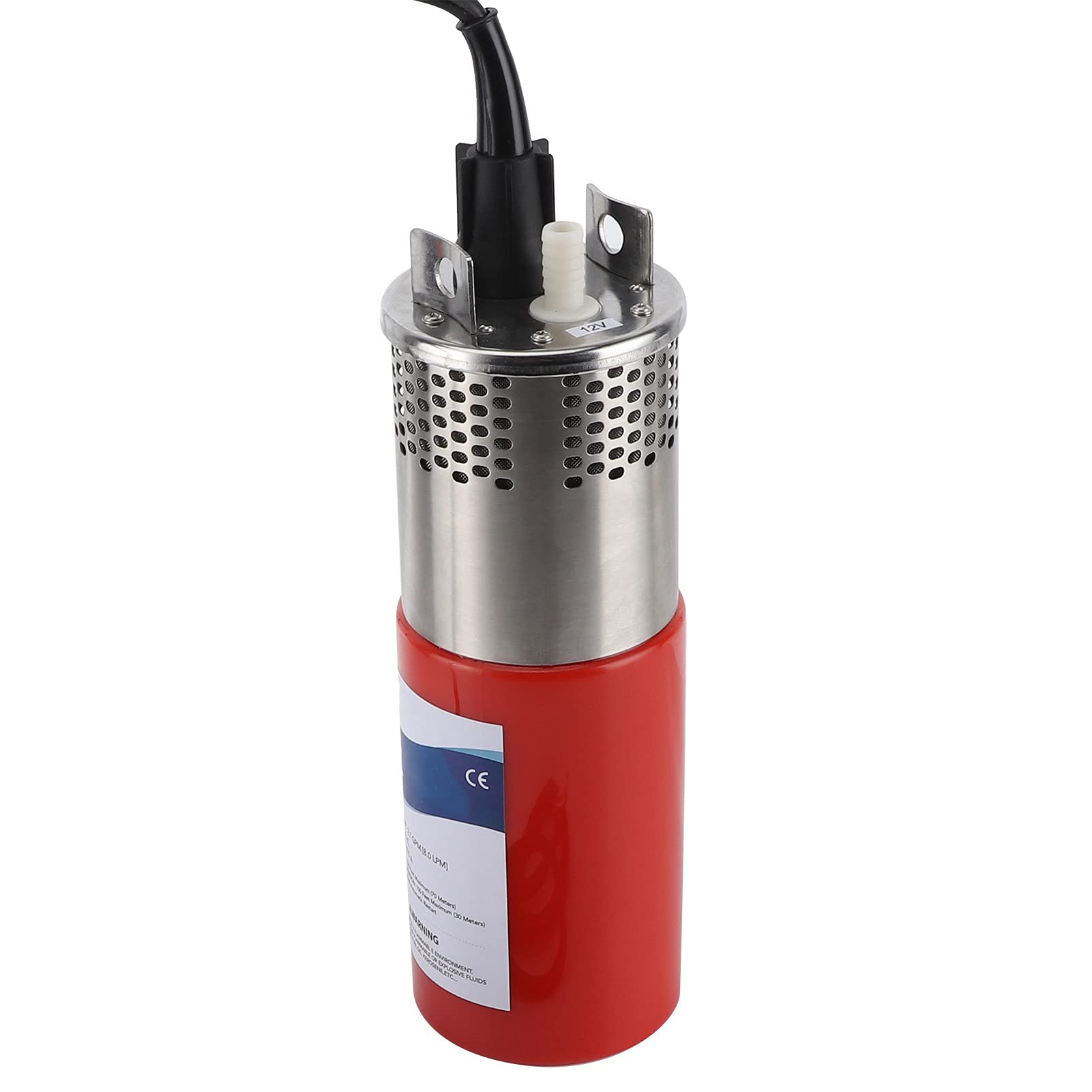 **12V Solar Submersible Pump - 12.0Lpm/3.2Gpm High Flow, 304 Stainless Steel Deep Well Water Pump for Irrigation, Pond, and Off-Grid Water Supply**