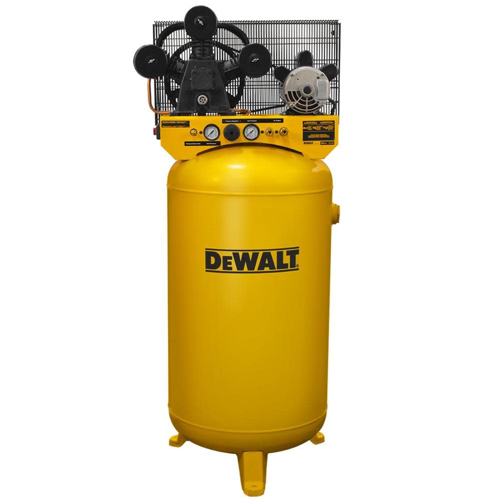 DEWALT DXCMLA4708065 4.7 HP 80 Gallon Oil-Lube Vertical Stationary Air Compressor - Heavy Duty Air Tool Power for Workshops & Construction Sites