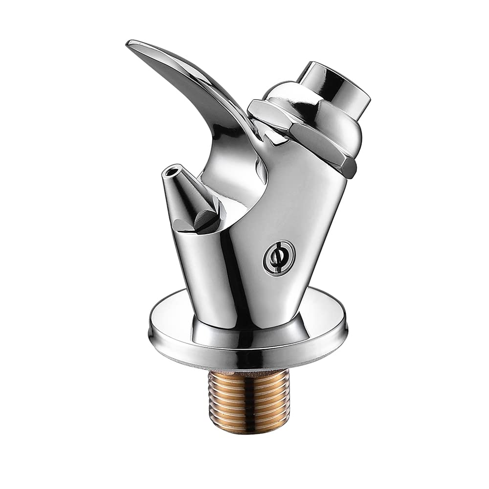Brass Drinking Water Fountain Tap - Outdoor Kitchen & Bathroom Sink Faucet with Bubbler, 1/2-inch FIP Hose Connector - Perfect for Patio, Garden, and Public Spaces