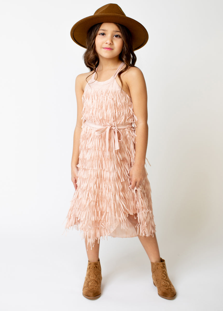 Caleo Blush Pink Dress for Women | Elegant Flowy Midi Dress for Casual Wear, Date Night & Summer Outfits