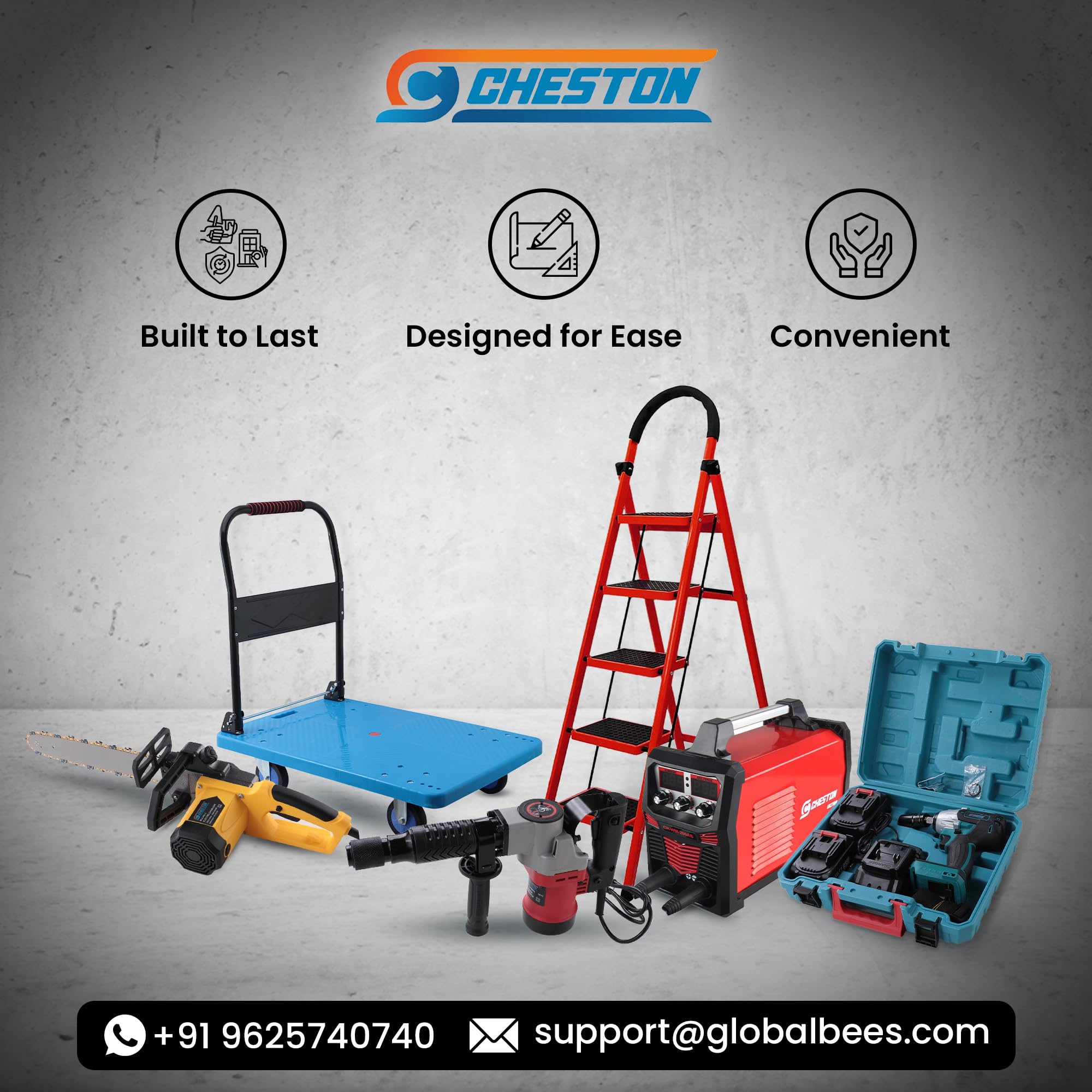 **CHESTON 5-Piece Drill Bit Set (4-10mm) - High-Speed Alloy Steel Drill Bits for Wood, Metal, Plastic, Tile, Brick & Cement - Round Shank for Drill Machines - Perfect for DIY, Home Improvement & Construction Projects**