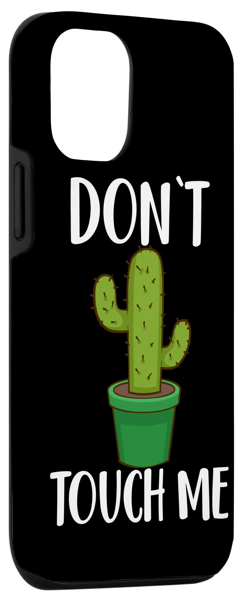 Funny Cactus Lover iPhone 12/12 Pro Case - Don't Touch Me Introvert Cacti Plant Design Protective Phone Cover - Perfect Gift for Cactus Enthusiasts & Nature Lovers (Home, Office, Outdoor Use)