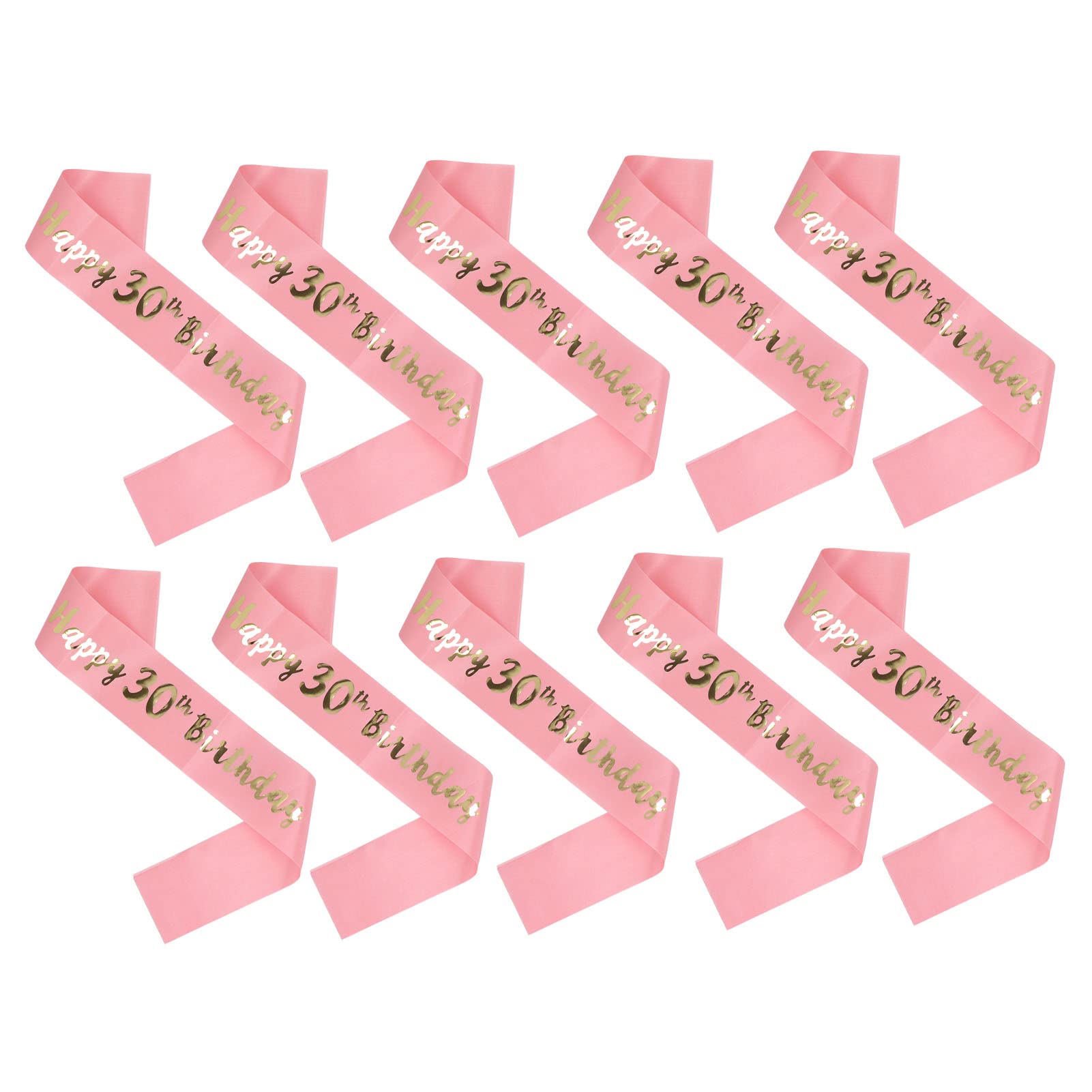 30th Birthday Sash - Pink Durable Polyester Sash with Bright Colors for Women's Milestone Celebration | Perfect for Birthday Parties, Bachelorette Events & Special Occasions