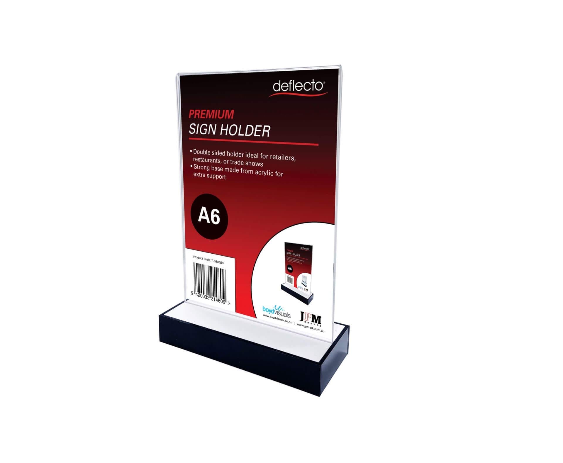 Premium A6 Double-Sided Menu & Sign Holder - Perfect for Restaurants, Cafes, and Retail Displays (Portrait Orientation)