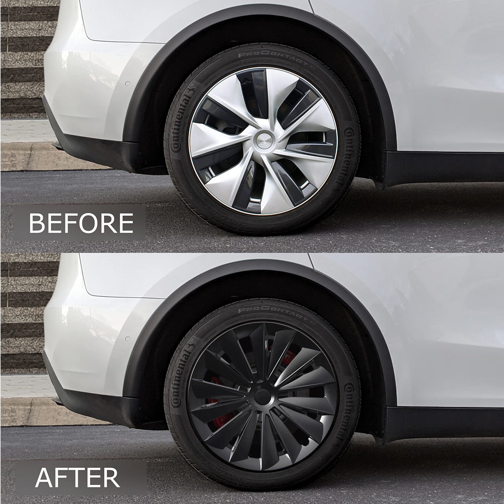 Tesla Model Y 19-Inch Gemini Wheel Hubcaps - Durable Rim Protectors for Enhanced Style & Protection | Perfect for Daily Commute, Road Trips & All-Weather Driving
