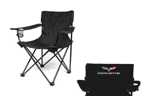 Corvette C6 Logo Folding Travel Chair - Portable Camping, Beach, Tailgating & Outdoor Events Accessory