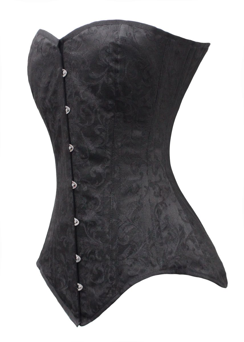 LuvSecretLingerie Heavy Duty 26 Double Steel Boned Waist Training Corset - Brocade Long Torso Overbust Shaper #8151 for Women | Slimming Body Shaper for Special Occasions & Burlesque Shows