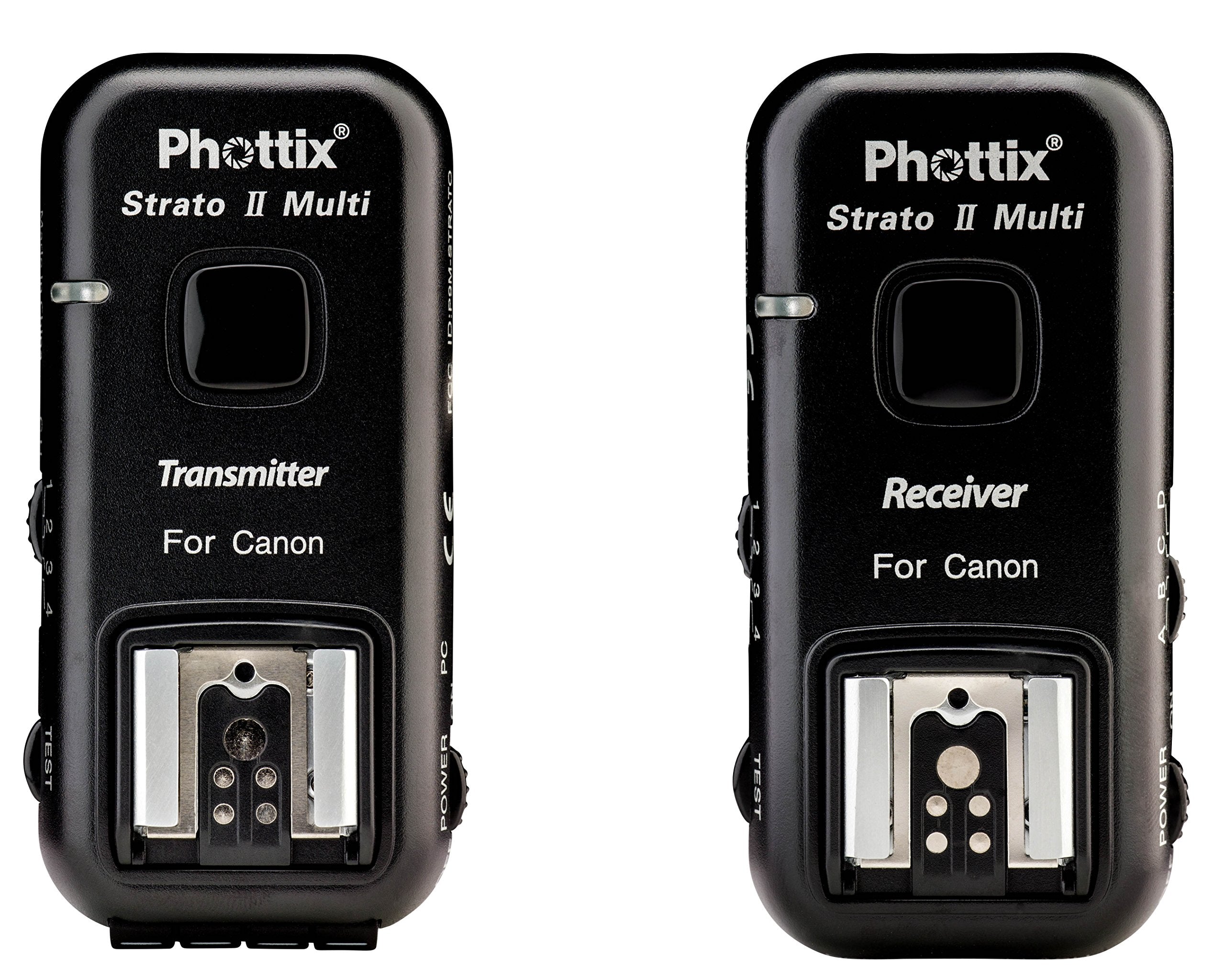 Phottix Strato II Wireless Flash Trigger Multi 5-in-1 Set for Canon Cameras - Transmitter & Receiver (PH15651) | Perfect for Studio Photography, Wedding Shoots & Outdoor Flash Lighting