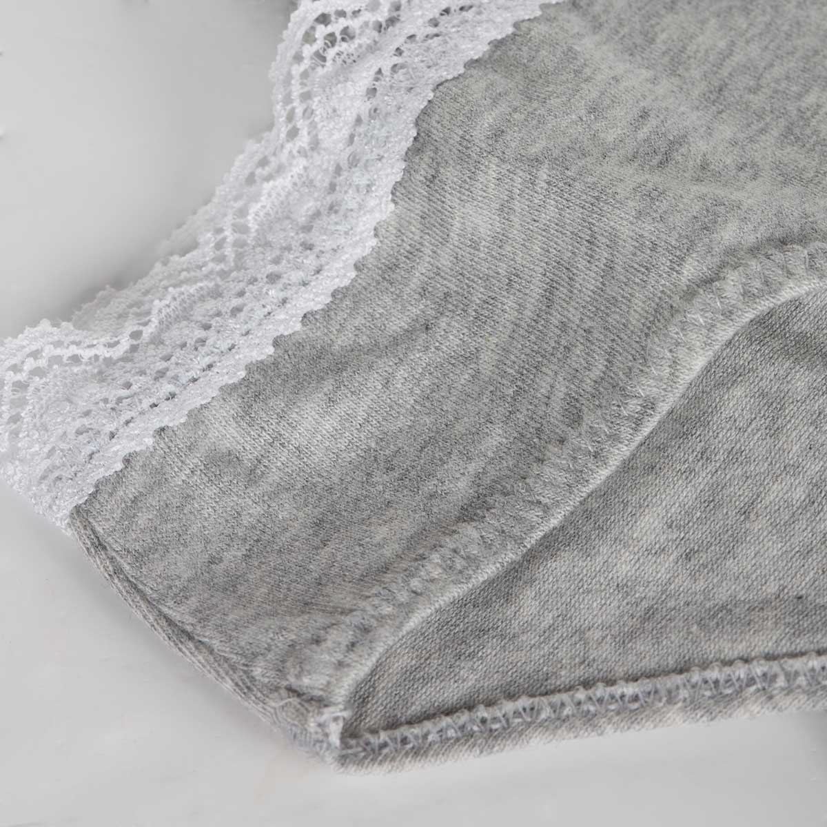 Girls Stretch Cotton Culotte with Lace Waistband - Trendy Grey Chiné Print | Perfect for Everyday Wear & Special Occasions