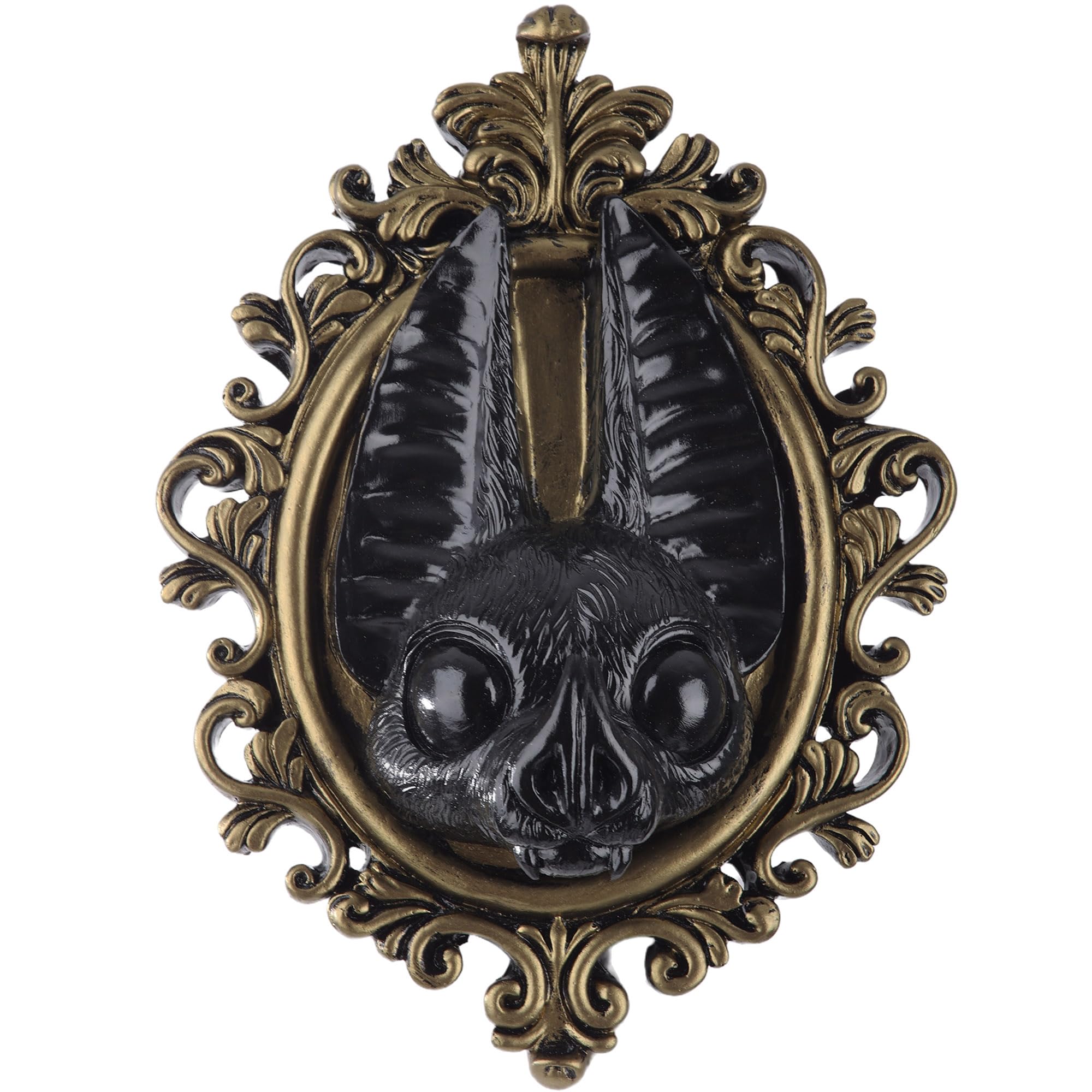 Vintage Gold Animal Head Wall Decor - Gothic Bat Sculpture for Home, Living Room & Bedroom - Unique Halloween Decor for Men & Women - Perfect for Gothic, Vintage & Halloween Themed Interiors