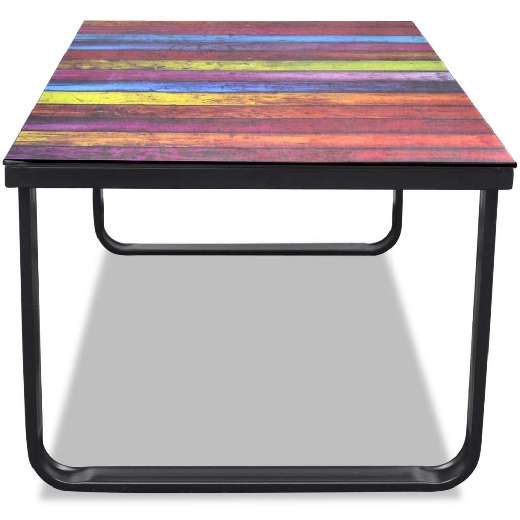 Modern Rectangular Glass Coffee Table with Silicone Gaskets - Sturdy & Stylish Living Room Furniture for Home, Office, or Cafe Use - Perfect for Family Gatherings & Entertaining Guests
