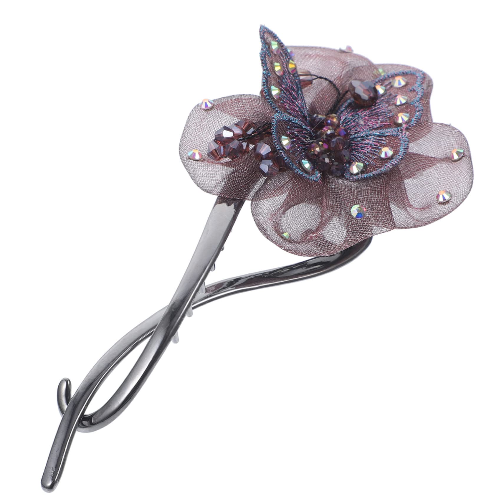 Beavorty Floral Hair Clips for Women - No Crease Headband Hair Accessories, Barrettes & Ponytail Holders for Makeup, Miss Bun & Everyday Styling - Perfect for Weddings, Parties & Daily Use