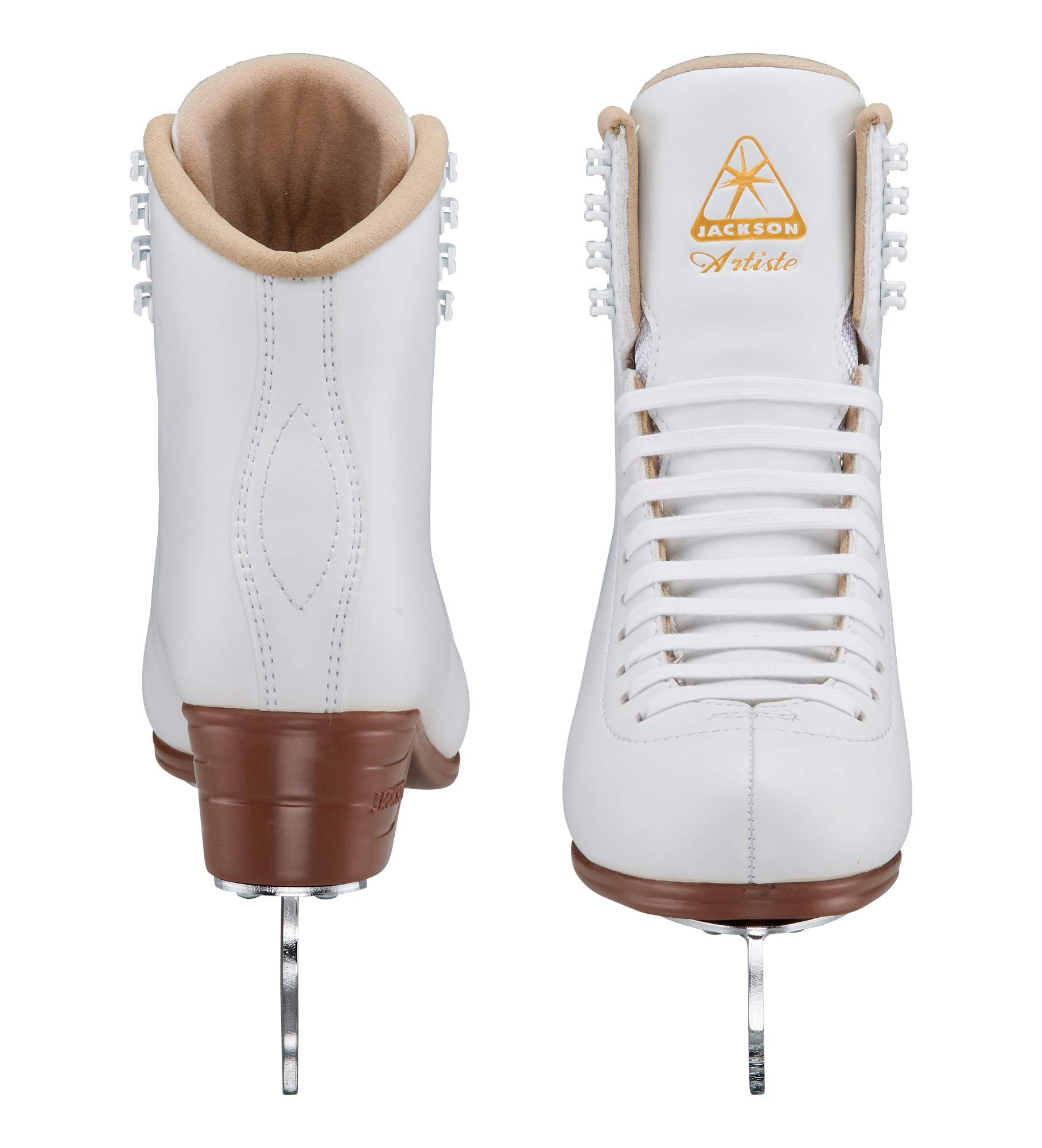 Jackson Ultima Artiste Figure Ice Skates for Women & Girls - White Color, Improved Design (2019 Model) with Skate Guards | Professional Figure Skating, Ice Shows & Recreational Skating