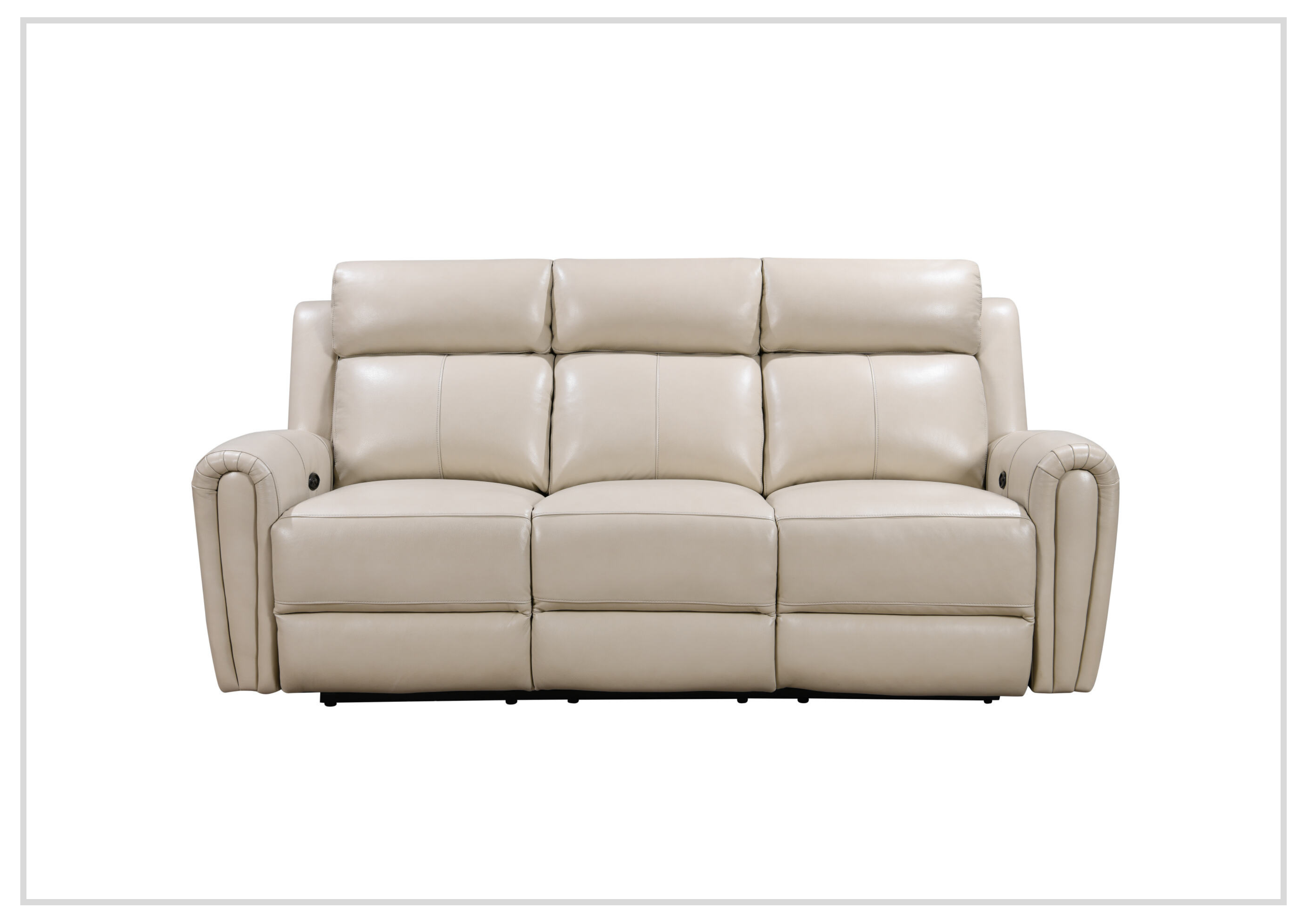 Gio Italia Jaspero Power Reclining 3-Seater Leather Sofa - Modern Living Room Furniture for Home Theater & Family Relaxation