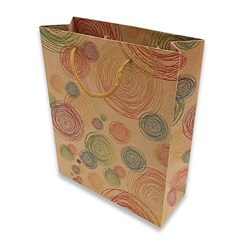Colorful Circle Pattern on Kraft Paper