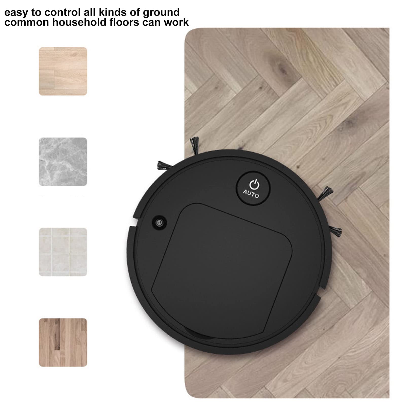 4-in-1 Smart Robot Vacuum Cleaner with 450ml Large Dust Box, USB Rechargeable, Obstacle Avoidance - Perfect for Hard Floors, Carpets & Pet Hair Cleaning