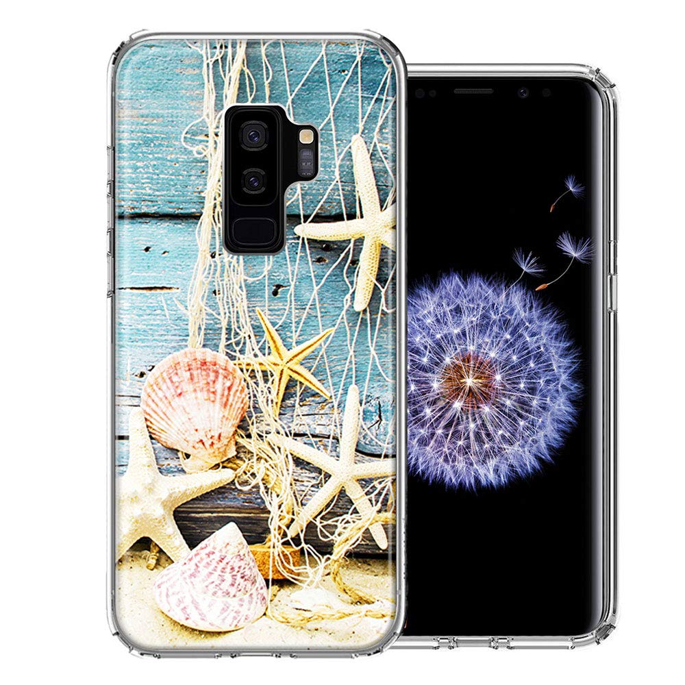 Samsung Galaxy S9 Plus Phone Case - Starfish Net Design Double Layer Protective Cover - Durable Shockproof Case for Daily Use, Travel & Outdoor Activities