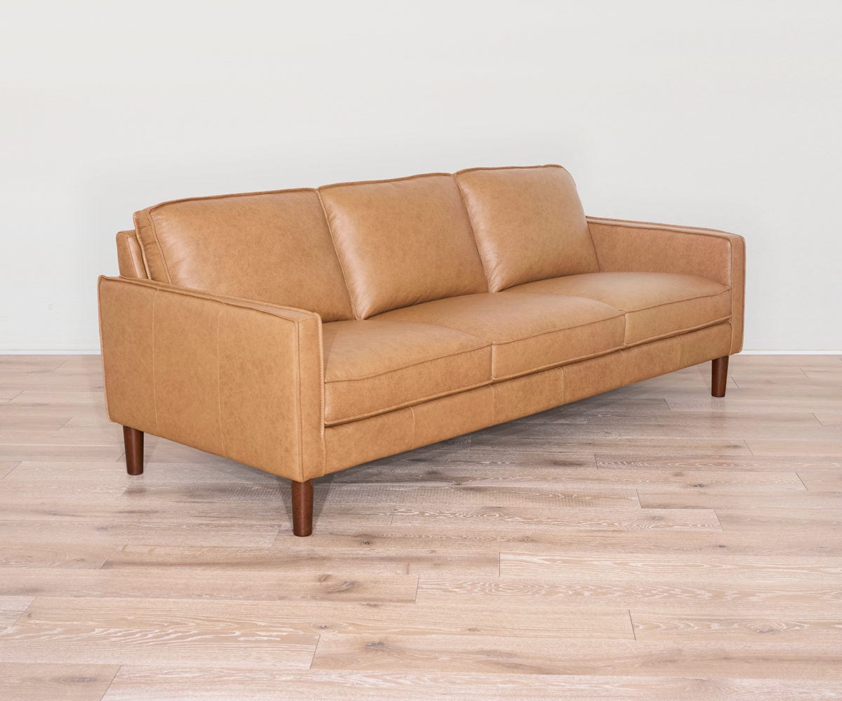 Premium Anika Genuine Leather Sofa - Modern Luxury Living Room Furniture for Home & Office Comfort