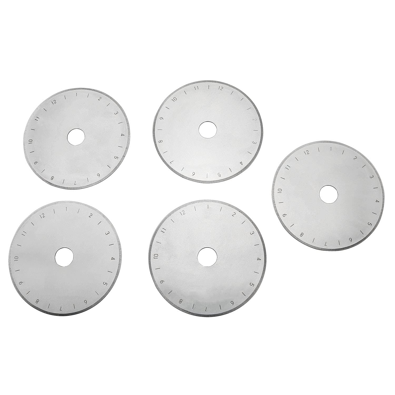 5PCS 60mm Rotary Cutter Blades - Premium Fabric & Leather Cutting Tool for Sewing, Quilting, DIY Crafts | Sharp Replacement Blades for Rotary Cutters | Perfect for Quilters, Tailors & Craft Enthusiasts