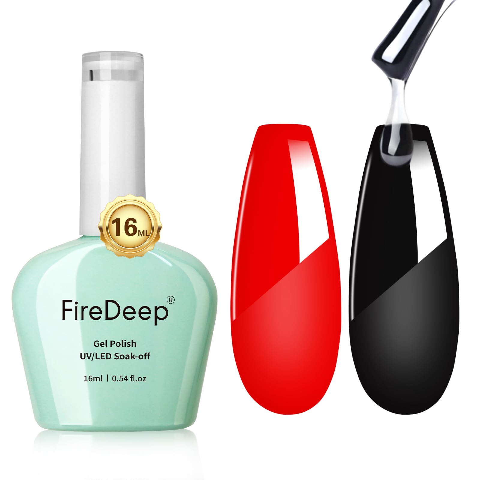 No Wipe Gloss Mirror Gel Top Coat - 16ML High Shine LED Soak Off Nail Polish | Long Lasting Professional Manicure Gel for Salon & Home Use | Perfect for Weddings, Parties & Special Occasions
