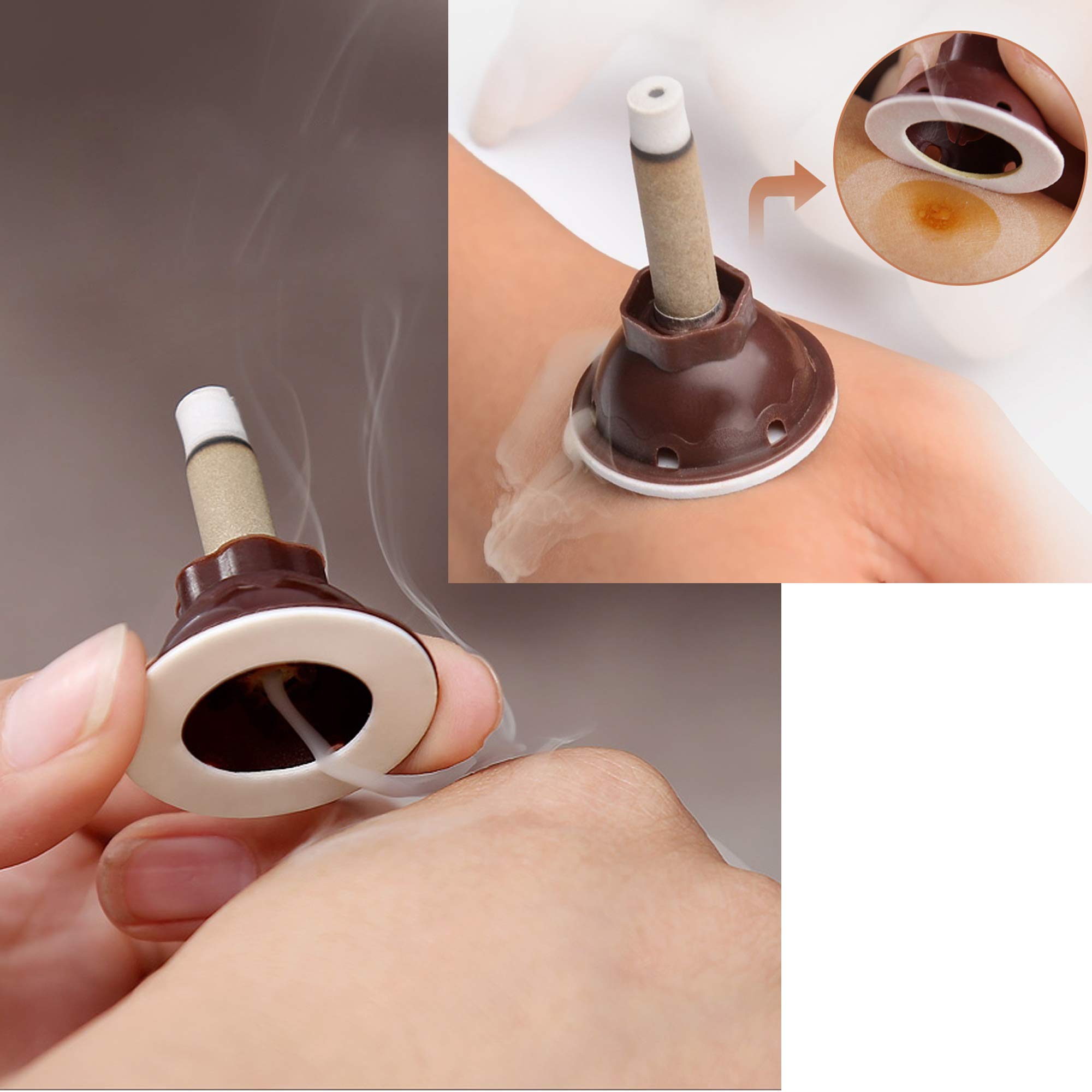 Premium 5-Year Aged Moxa Rolls for Moxibustion Therapy - 100% Pure Moxa Sticks with Cone Base for Pain Relief & Wellness (70 Rolls Pack) - Perfect for Acupuncture Clinics, Home Therapy & Self-Care