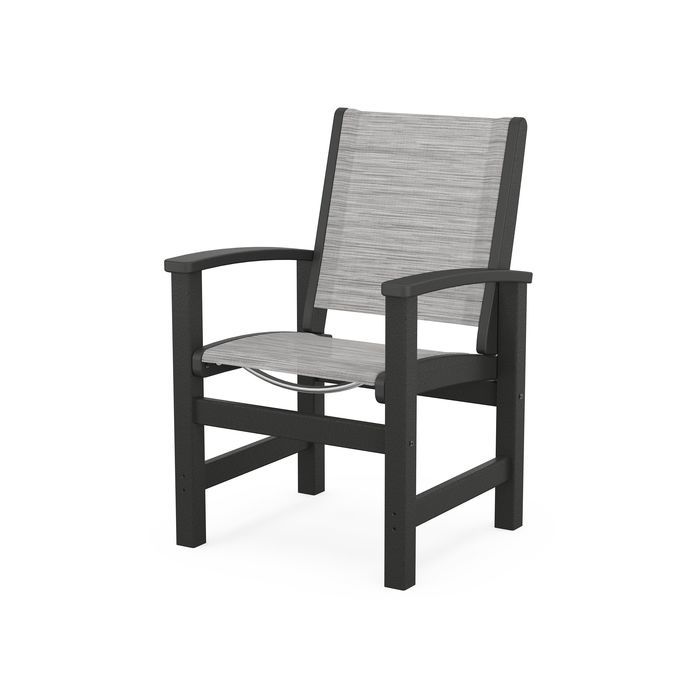 POLYWOOD Coastal Dining Chair - Weather-Resistant Outdoor Furniture, All-Weather Adirondack Chair for Patio, Deck, Garden & Poolside - Perfect for Backyard, Beach House & Waterfront Dining