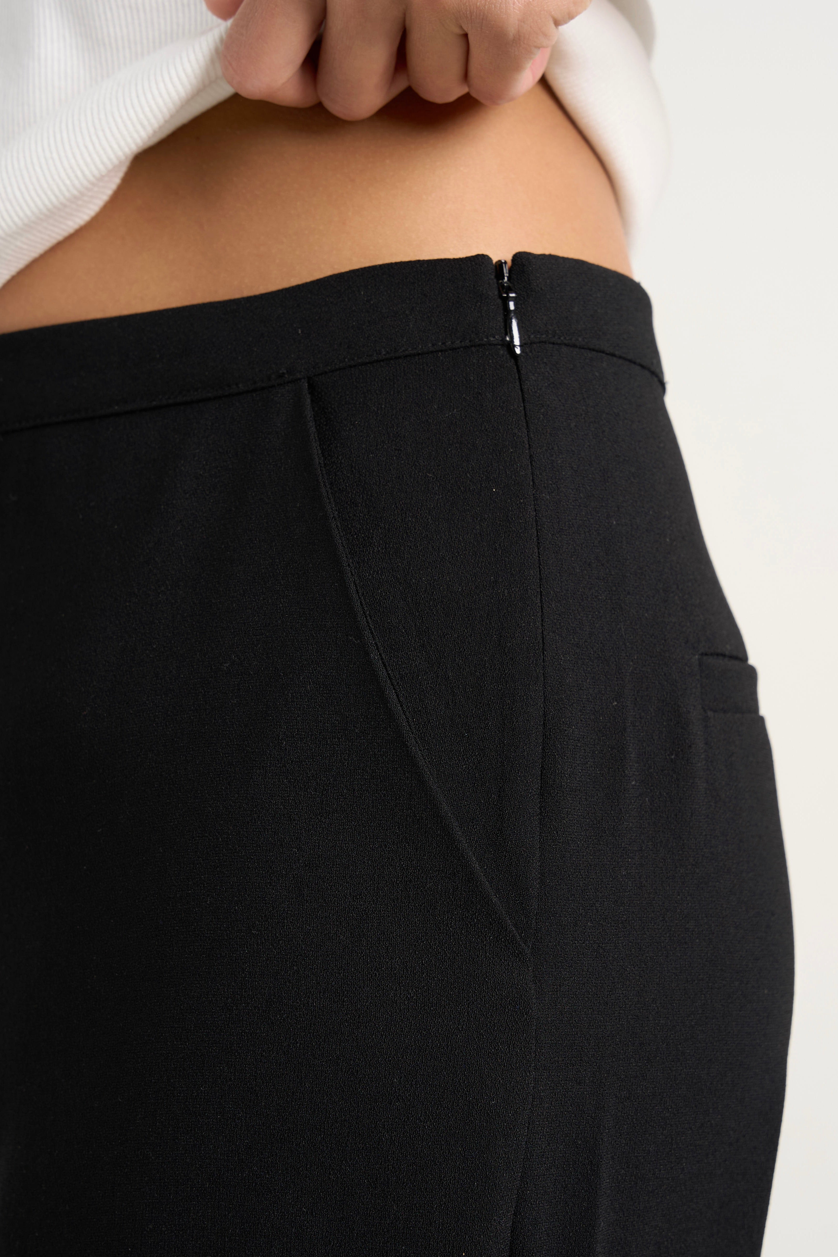 Best Life Black Soft Crepe Wide Leg Pants for Women - Comfortable High Waist Flowy Trousers for Work, Office & Casual Wear
