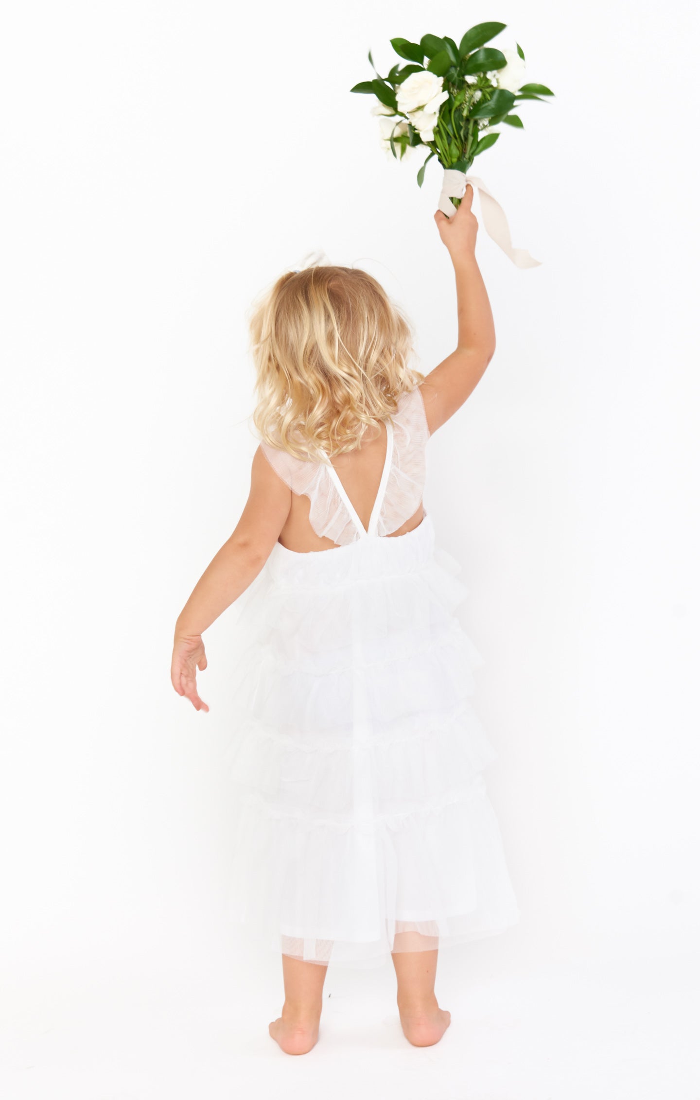 Little Fairytale Dress for Girls - White Tulle Princess Party Dress | Perfect for Birthday, Pageant, Flower Girl & Special Occasions