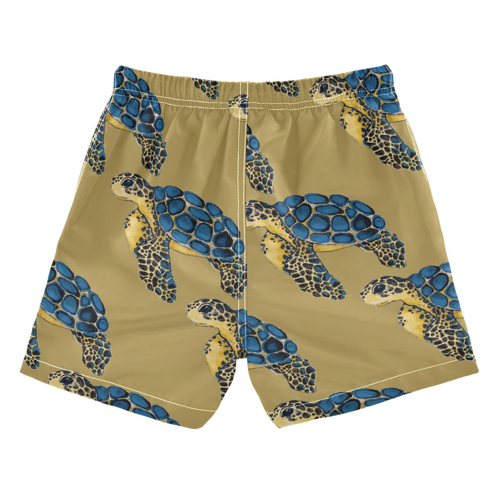 Quick Dry Boys Swim Trunks with Adjustable Waist - Watercolor Turtle Toddler Swimwear for Beach & Pool (2T-16) | Perfect for Summer Vacation, Swimming Lessons & Water Play