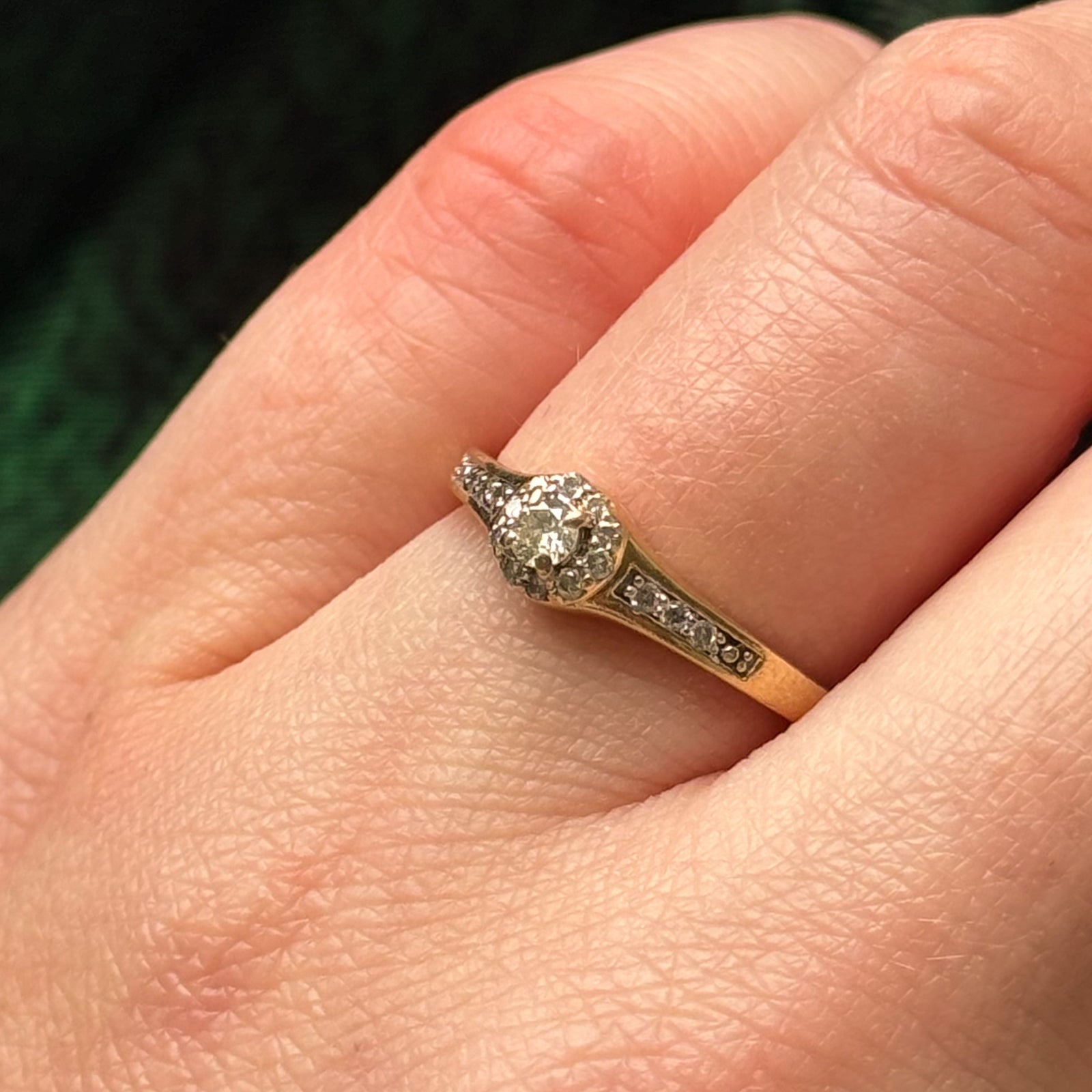 0.20ctw Diamond Halo Engagement Ring for Women - Size 6.5, 14K White Gold Wedding Band, Perfect for Proposals, Anniversaries & Bridal Jewelry Gifts