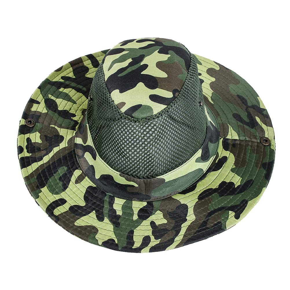 PRETYZOOM Camouflage Sun Hat for Women & Men - Wide Brim UPF 50+ Sun Protection Hat for Fishing, Hiking, Beach, Outdoor Activities - Lightweight & Durable Summer Sun Hat for Travel, Gardening, Camping