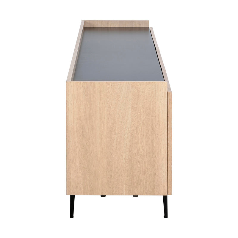 BROGAN 200cm Natural Wood Sideboard Buffet Cabinet for Dining Room, Living Room Storage & Home Decor