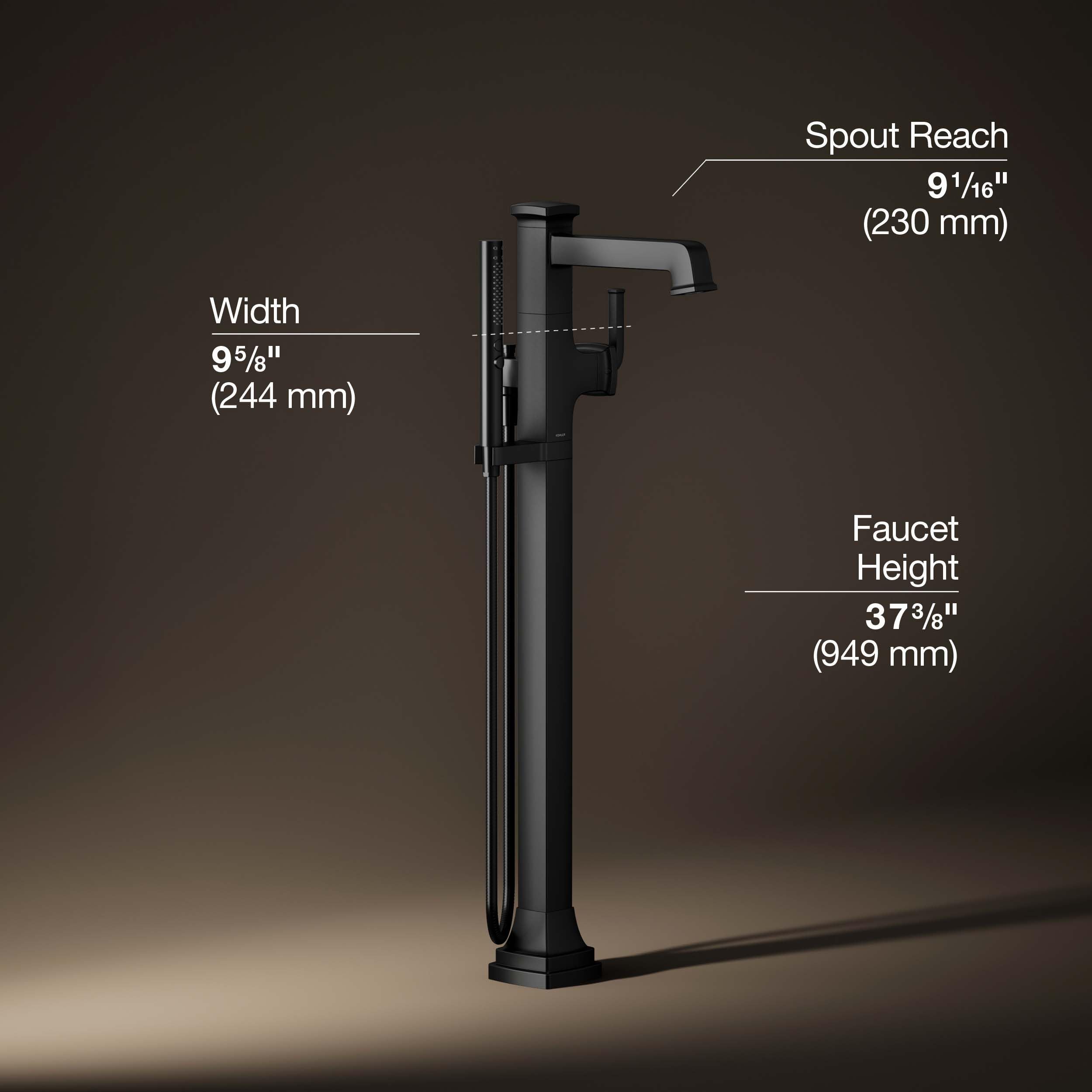 KOHLER RIFF® Freestanding Bath Faucet Trim - Modern Bathroom Fixture for Bathtub & Spa Relaxation