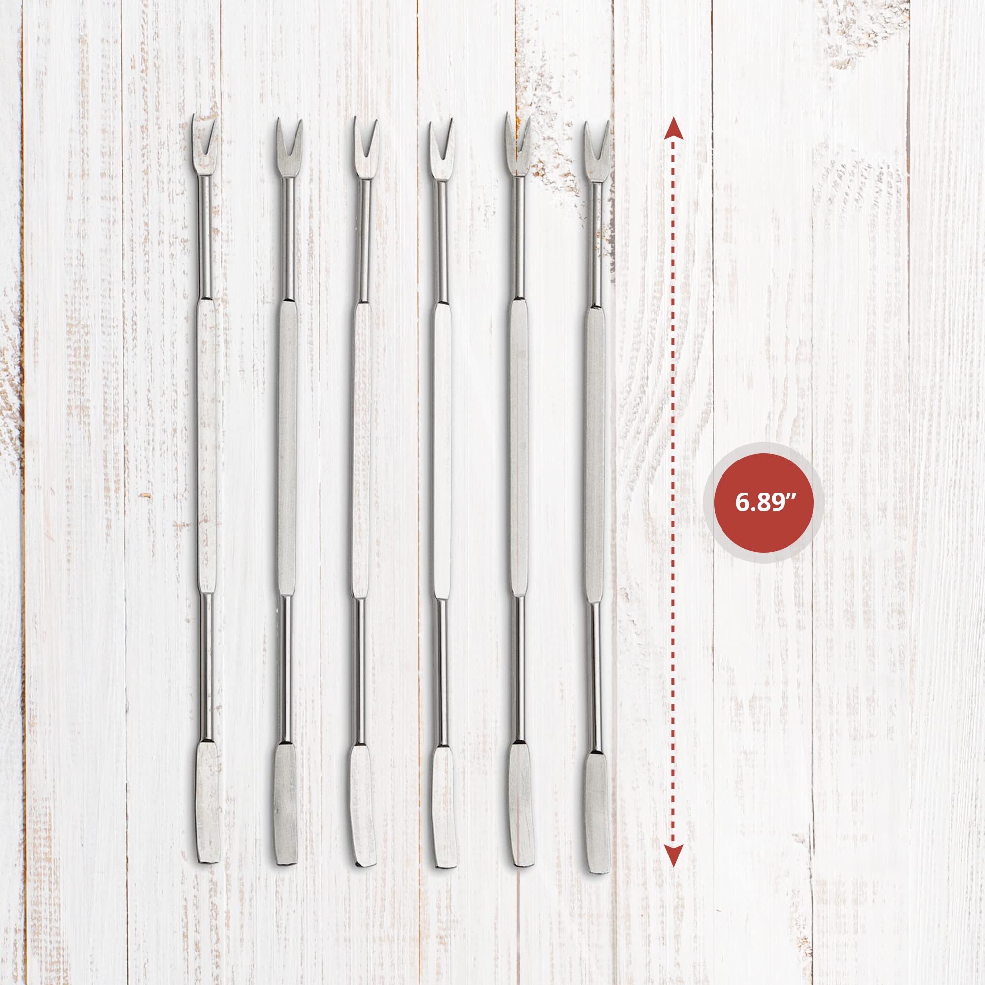 Premium Stainless Steel Seafood Picks Set of 12 - Lobster Crab Shrimp Shell Crackers & Forks - Perfect for Seafood Boils, Clambakes & Dinner Parties