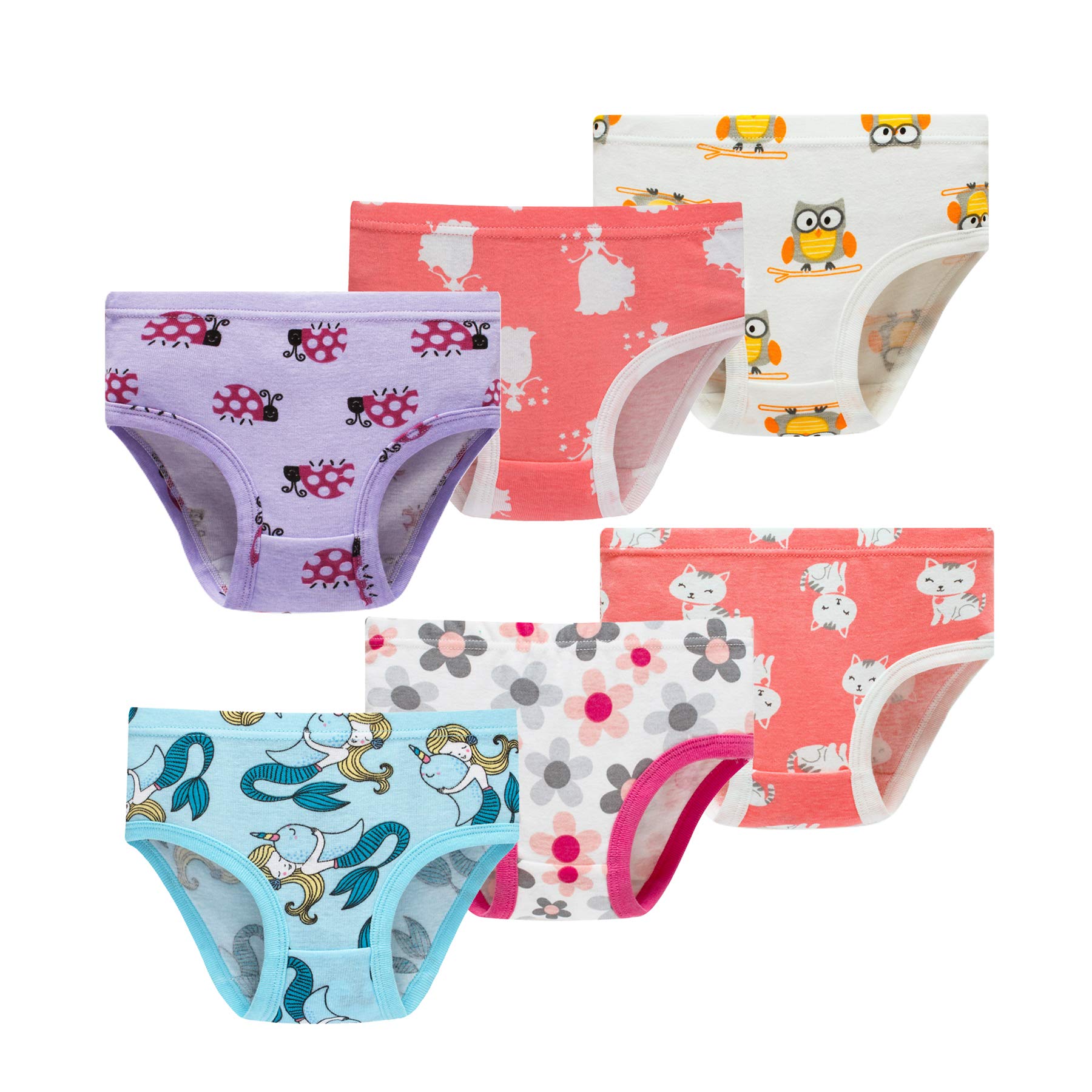 Winging Day Girls' 100% Cotton Underwear - Soft & Breathable Panties for Kids - Perfect for School, Play & Everyday Comfort