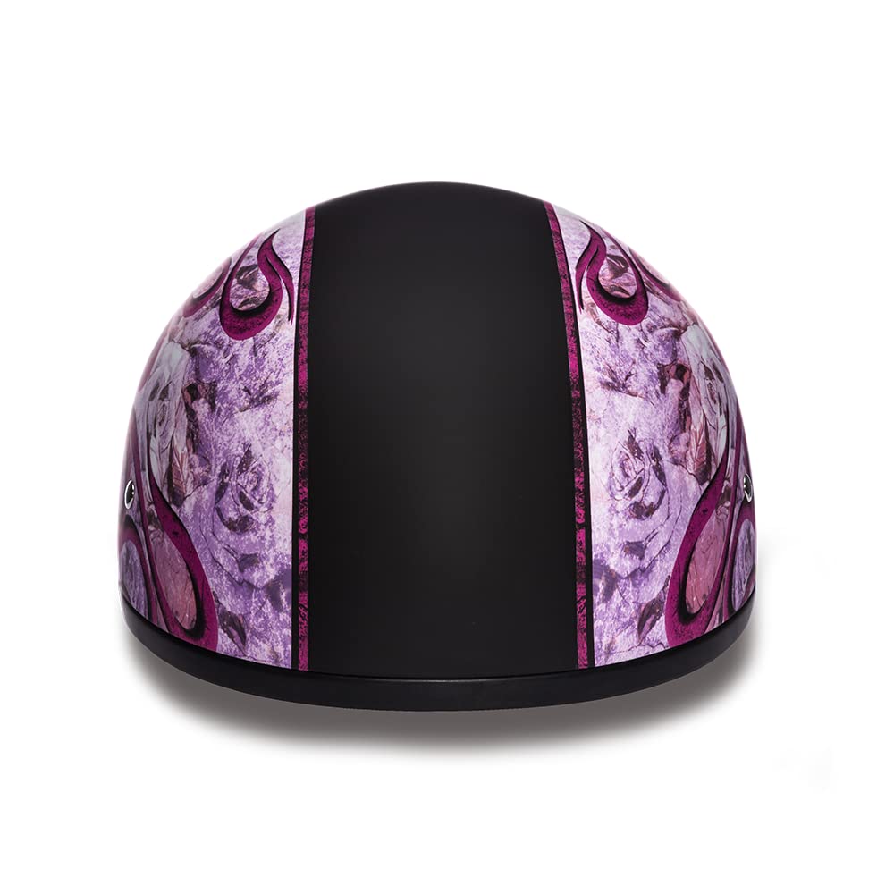 Daytona Half Skull Cap Motorcycle Helmet DOT Approved - Lightweight & Ventilated for Men & Women - Perfect for Cruiser, Chopper & Street Bikes Riding
