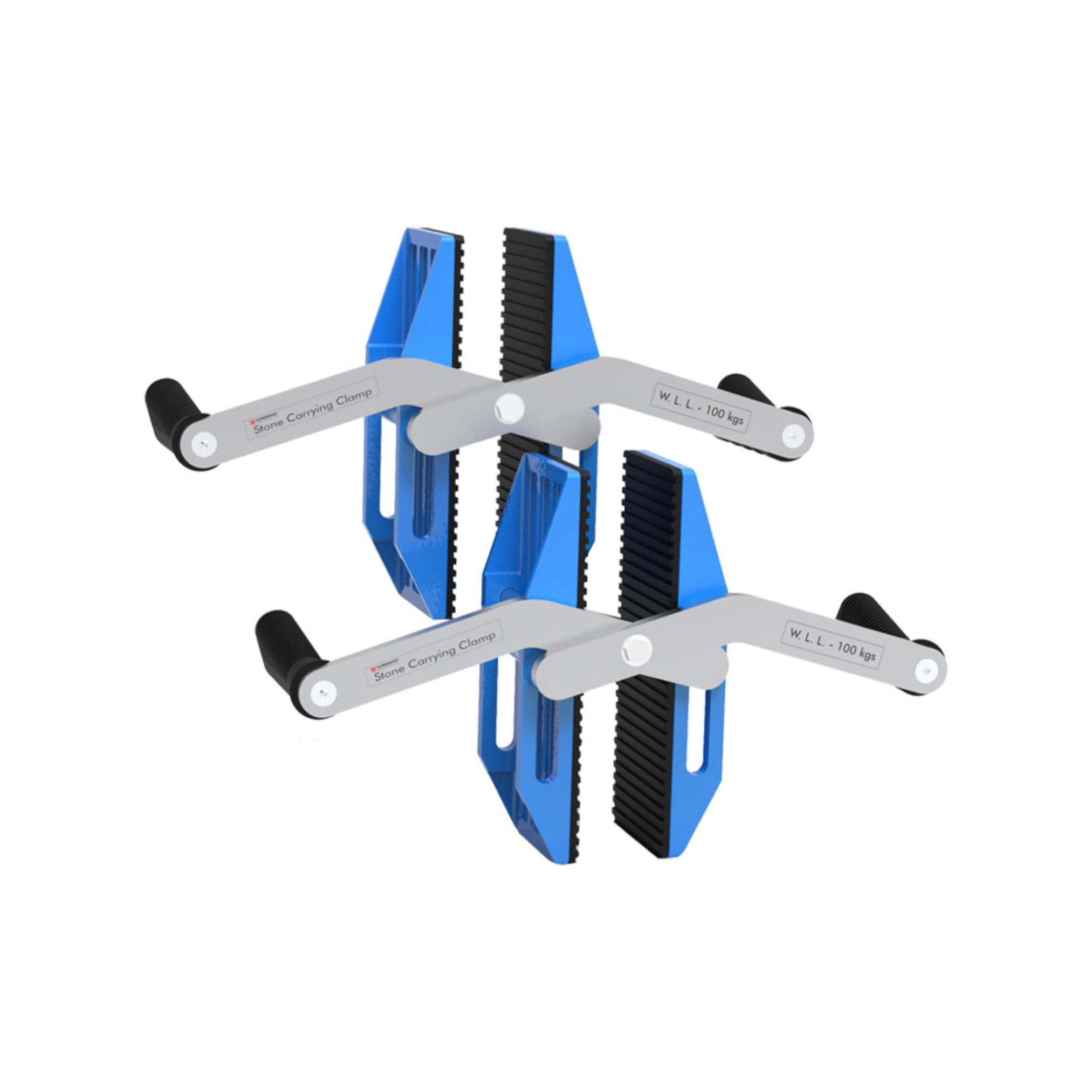 Aardwolf SCC03 Sheet Clamps - Vulcanized Rubber Jaws for Safe Panel Lifting - Construction & Glass Handling