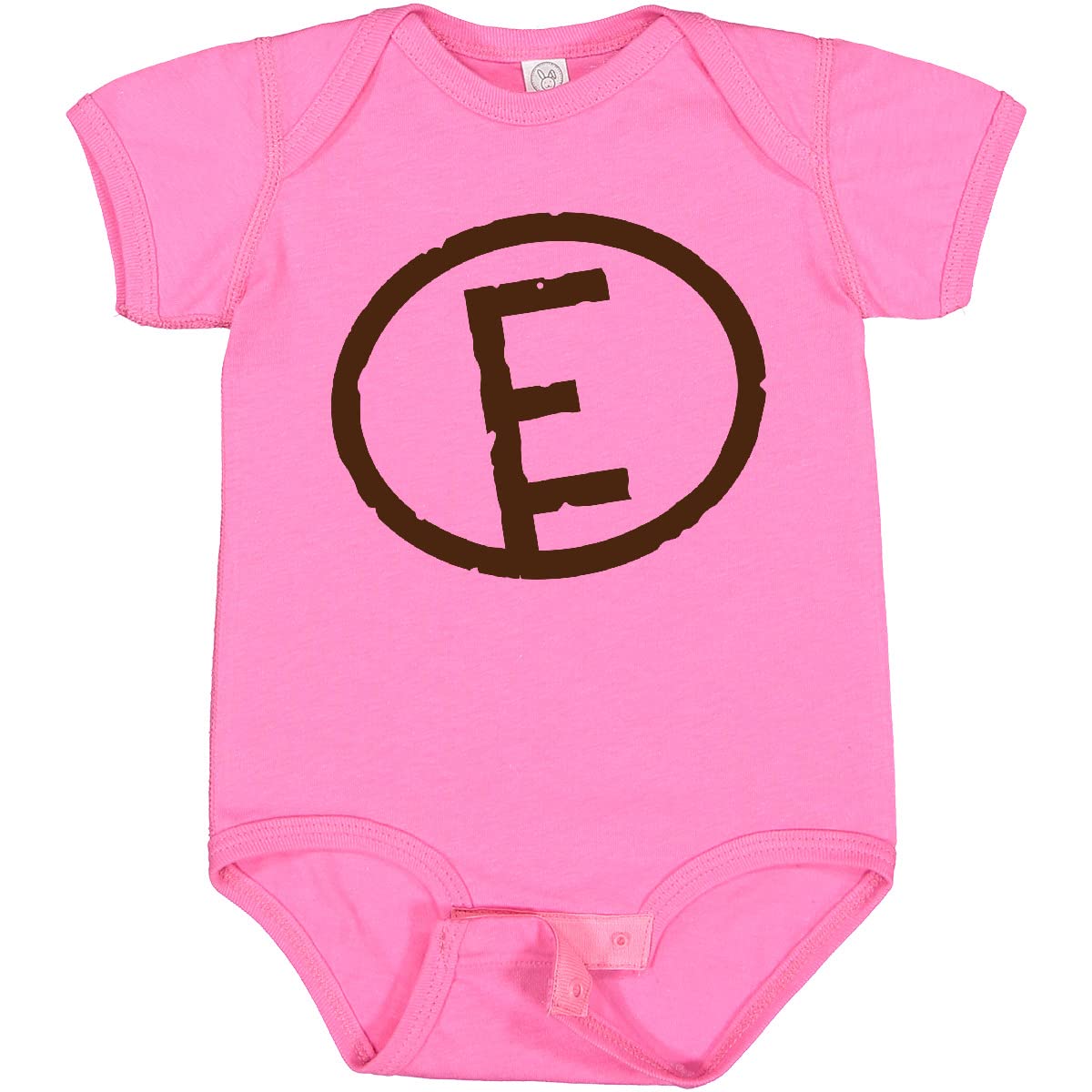 Inktastic Custom Monogram Letter E Baby Bodysuit - Personalized Cotton Onesie for Newborns & Infants - Perfect for Gifts, Photo Shoots & Everyday Wear